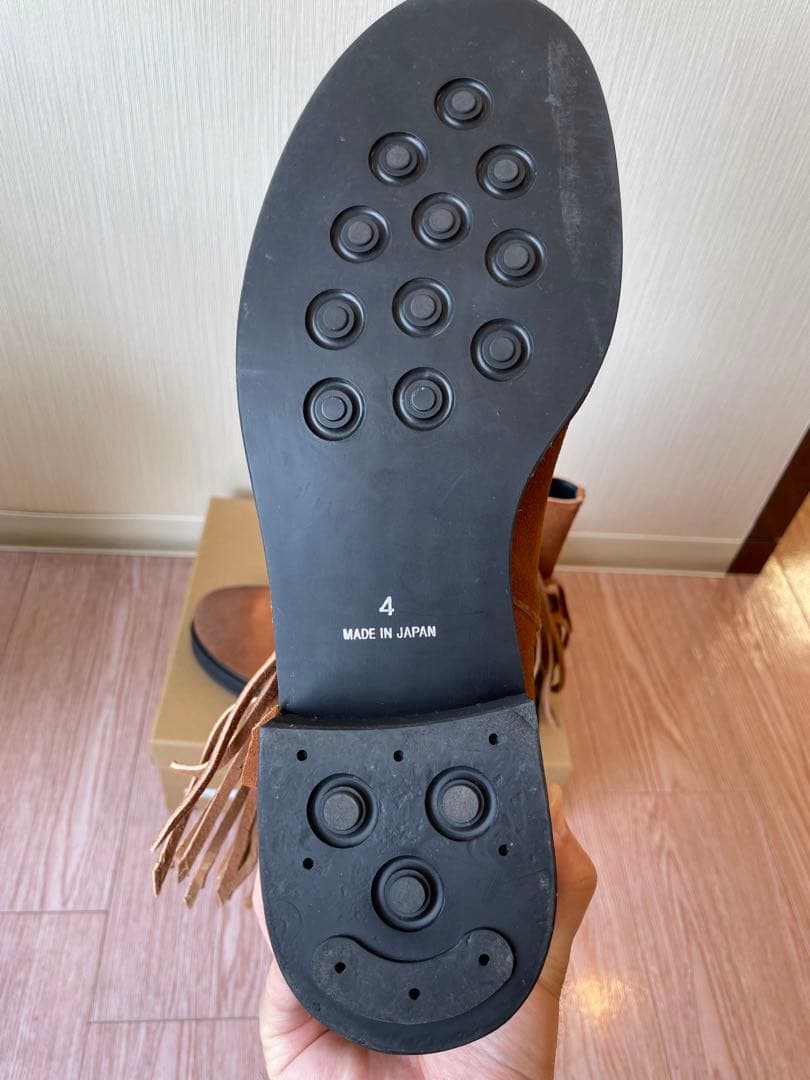 glamb スエード ヒールブーツ 牛革 フリンジ サイドジップ