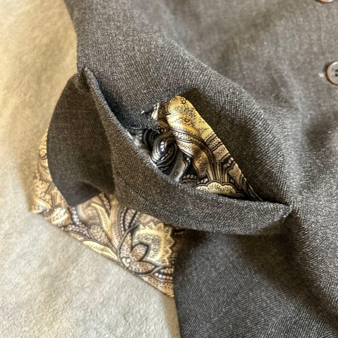 ❤️極暇❤️ETRO❤️エトロベスト　イタリー製　ペイズリー柄　44