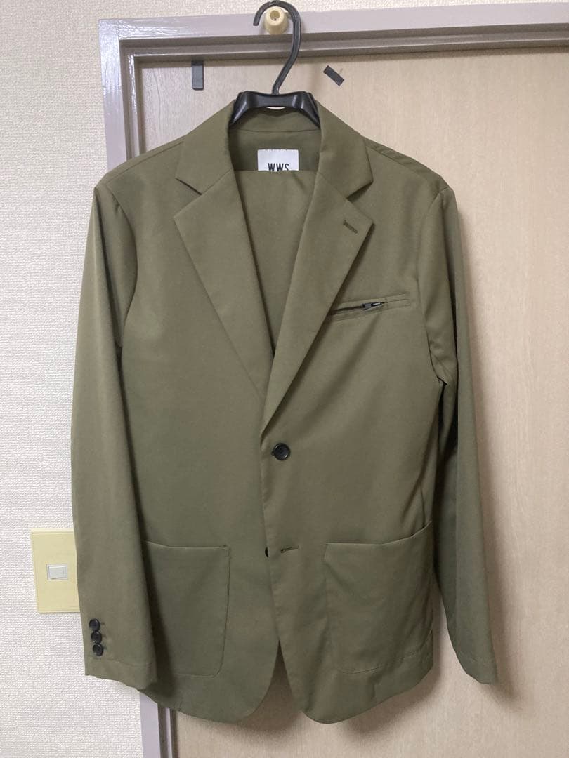 【4月限定値下げ！】WWS オリーブジャケット M/パンツL（ウォッシャブル）