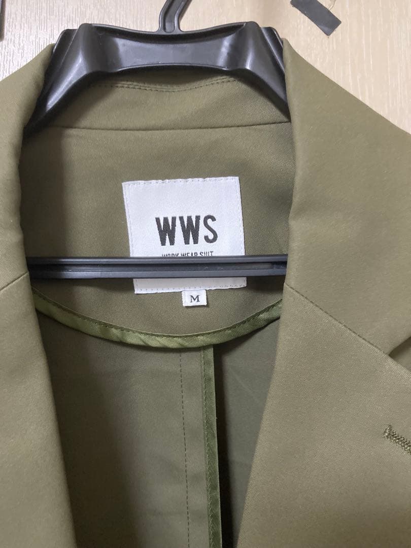 【4月限定値下げ！】WWS オリーブジャケット M/パンツL（ウォッシャブル）