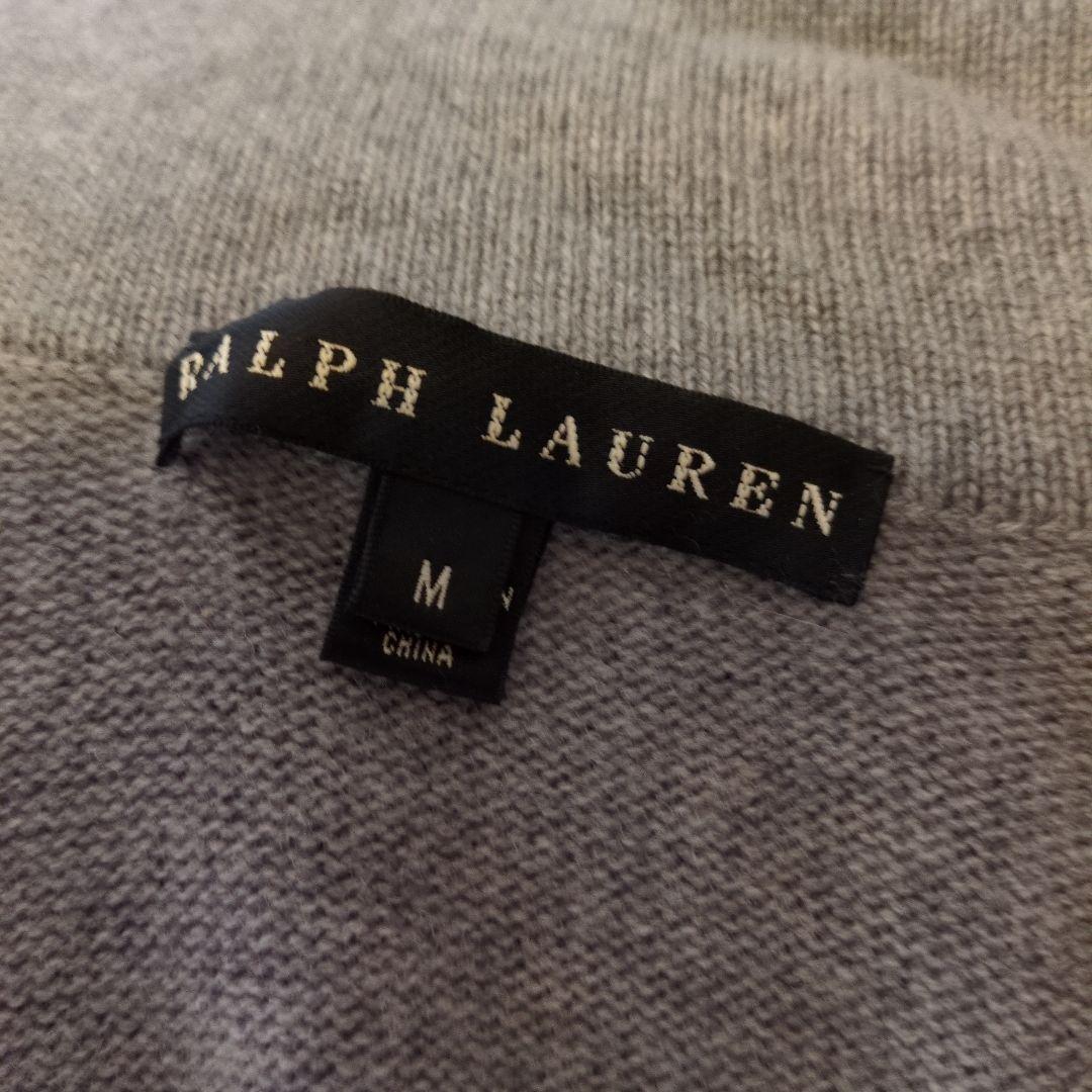 ラルフローレン、ブラック、レーベル ニットワンピース