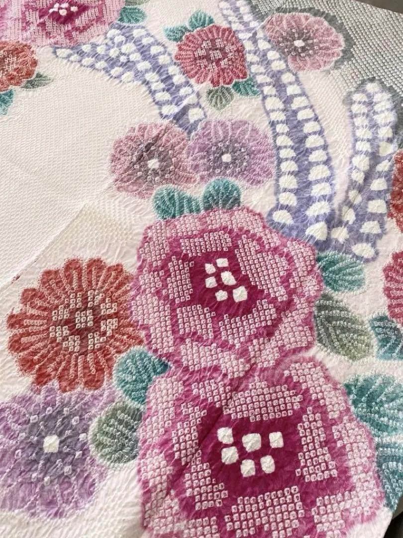 藤娘きぬたや総絞り振袖　落款入り(証明有り)　7点フルセット