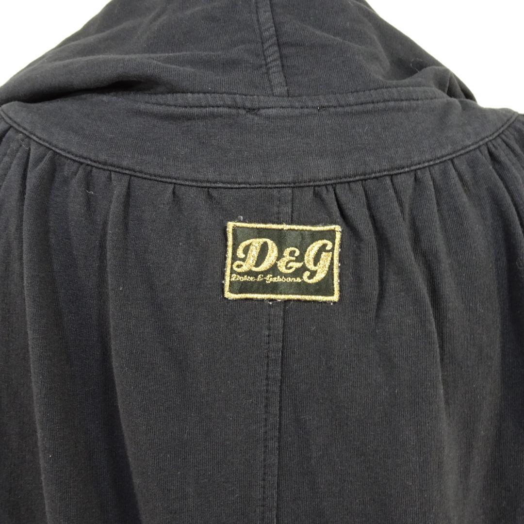 D&G ヴィンテージ　ブラック フード付きパーカー S 希少 レア