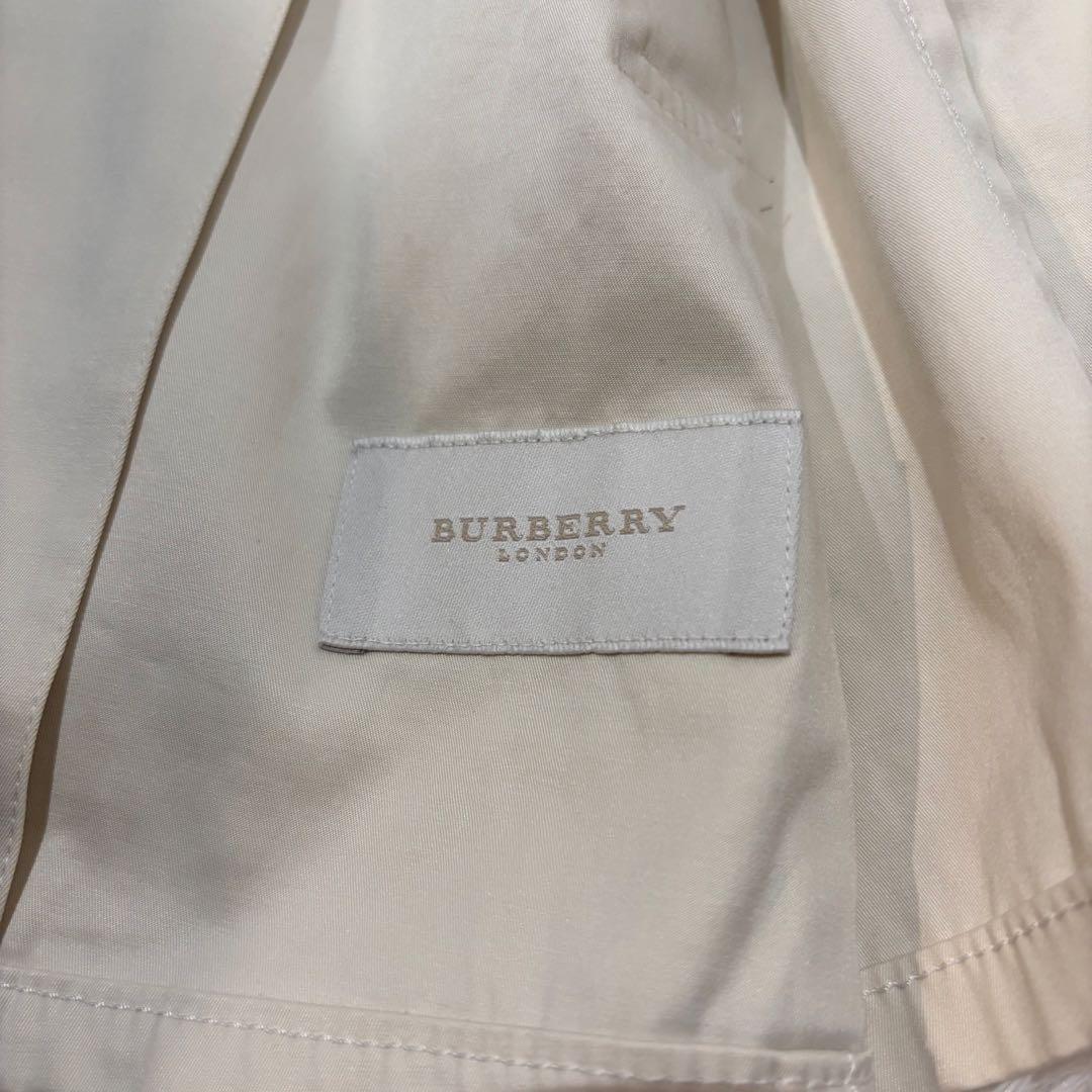 バーバリーロンドン　トレンチコート ストライプ　アイボリー　L