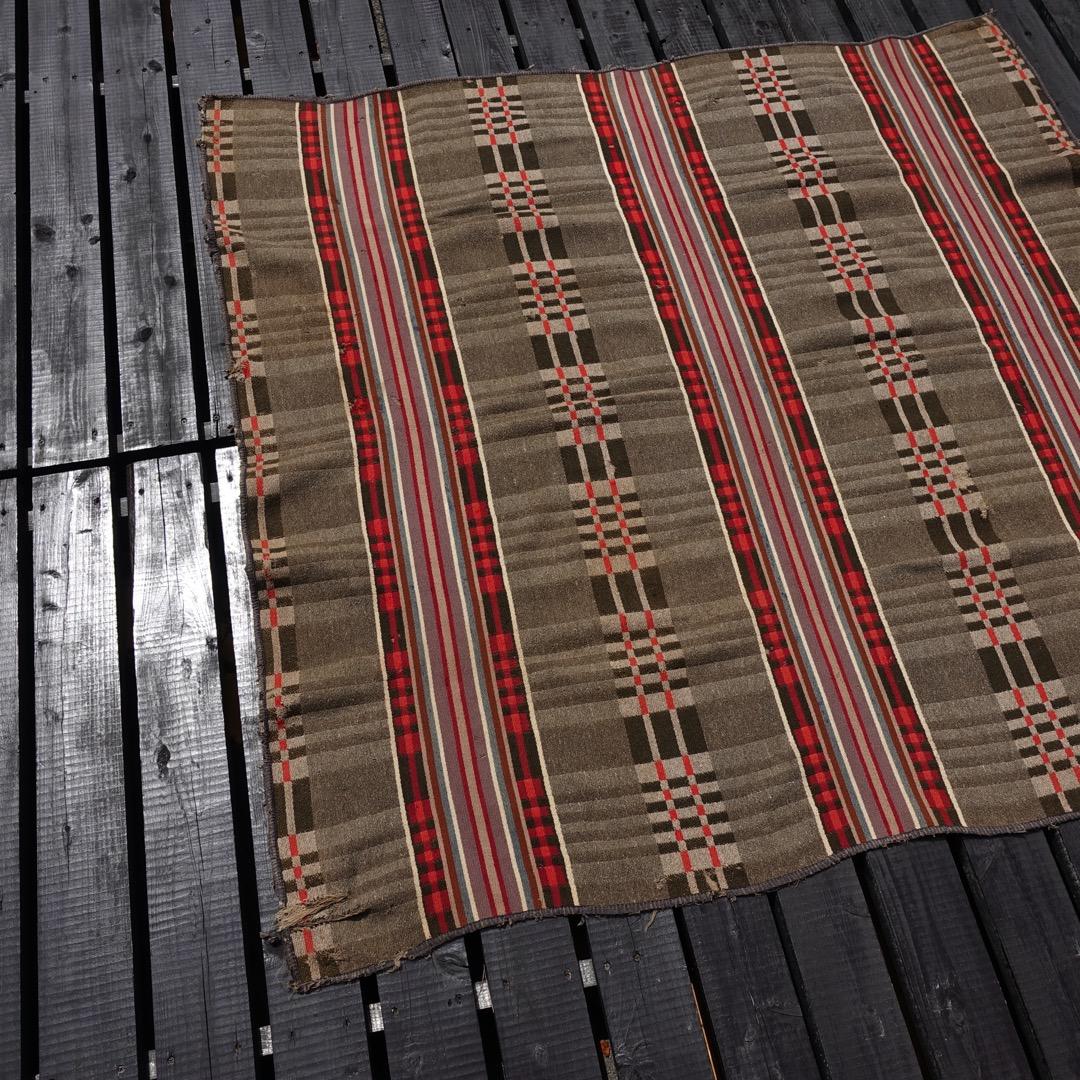 ヴィンテージ 1900s ホースブランケット ラグマット 絨毯