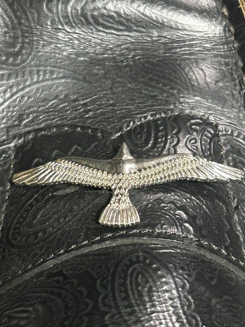 Kenford エンボスローファー ブラック ペイズリー