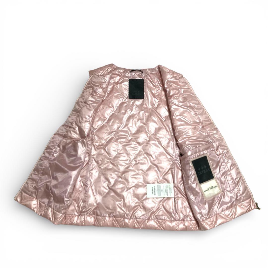 美品★タトラス ダウンベスト ライトダウン ノーカラー キルティング Mサイズ