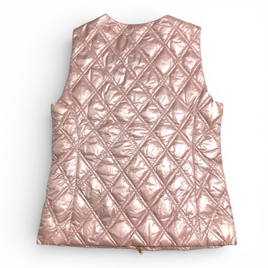 美品★タトラス ダウンベスト ライトダウン ノーカラー キルティング Mサイズ