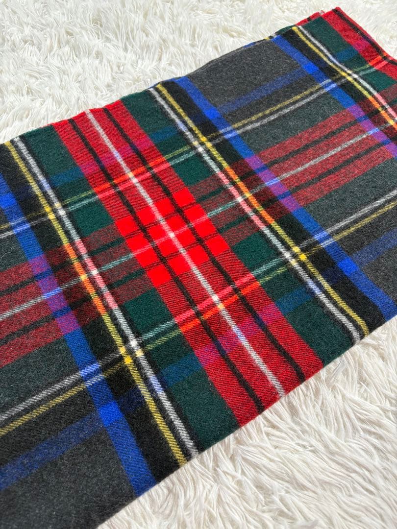 ジョンストンズ　カシミヤ100%　大判ストール　チャコール　国内正規品　日本限定