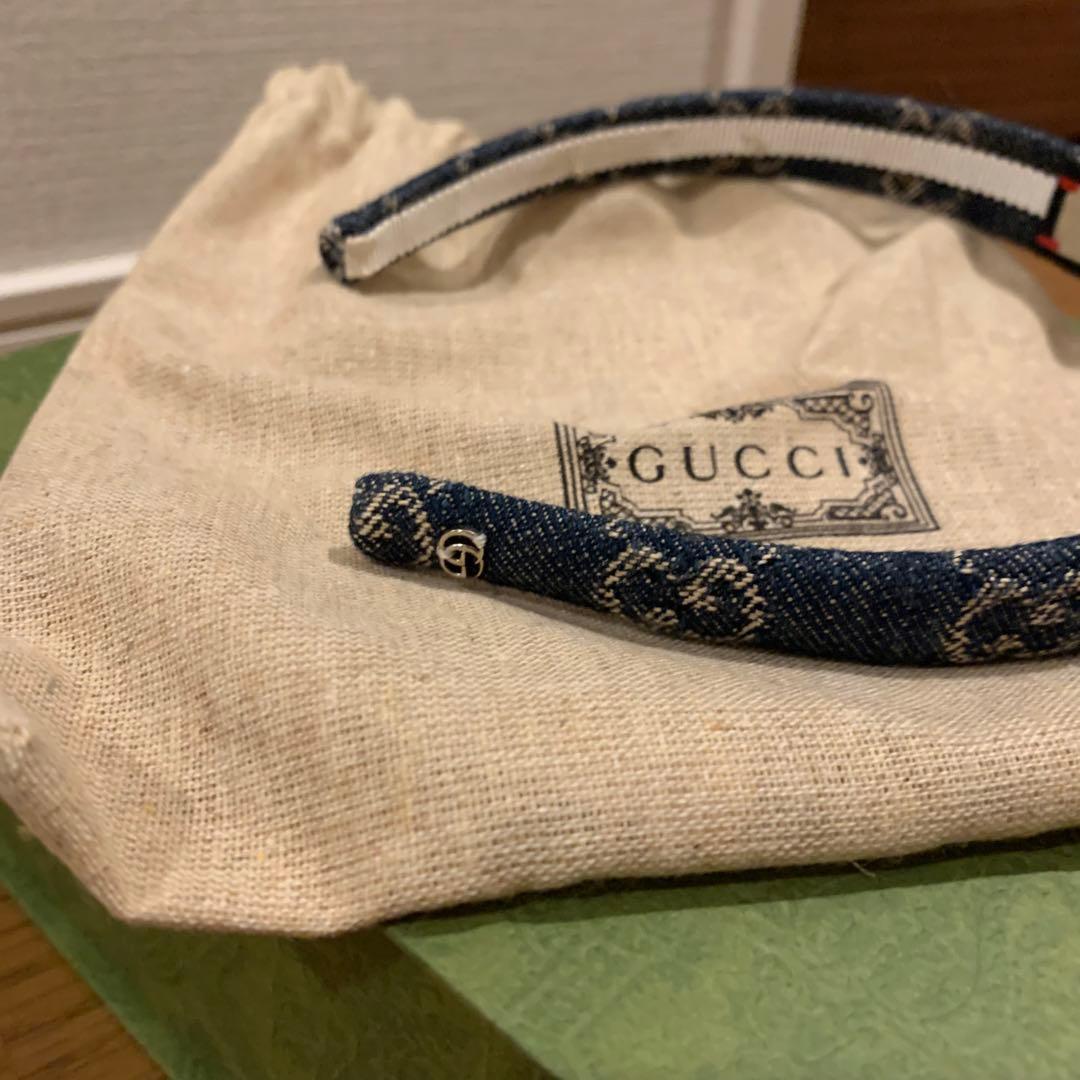 GUCCI デニムカチューシャ　1回着用　未使用に近い