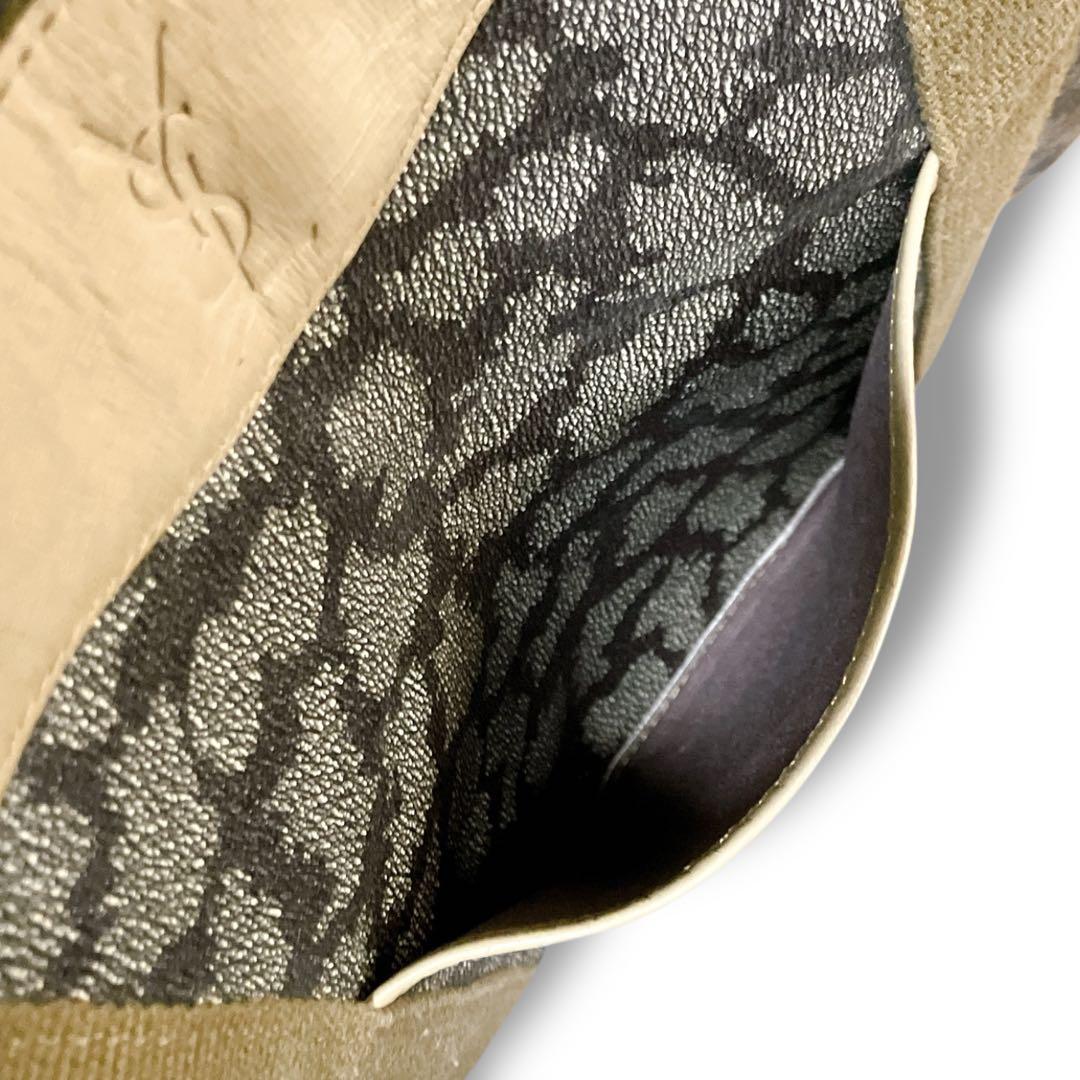 イブサンローラン ジラフ柄 肩掛け可 大容量 ユニセックスボストンバッグ グレー