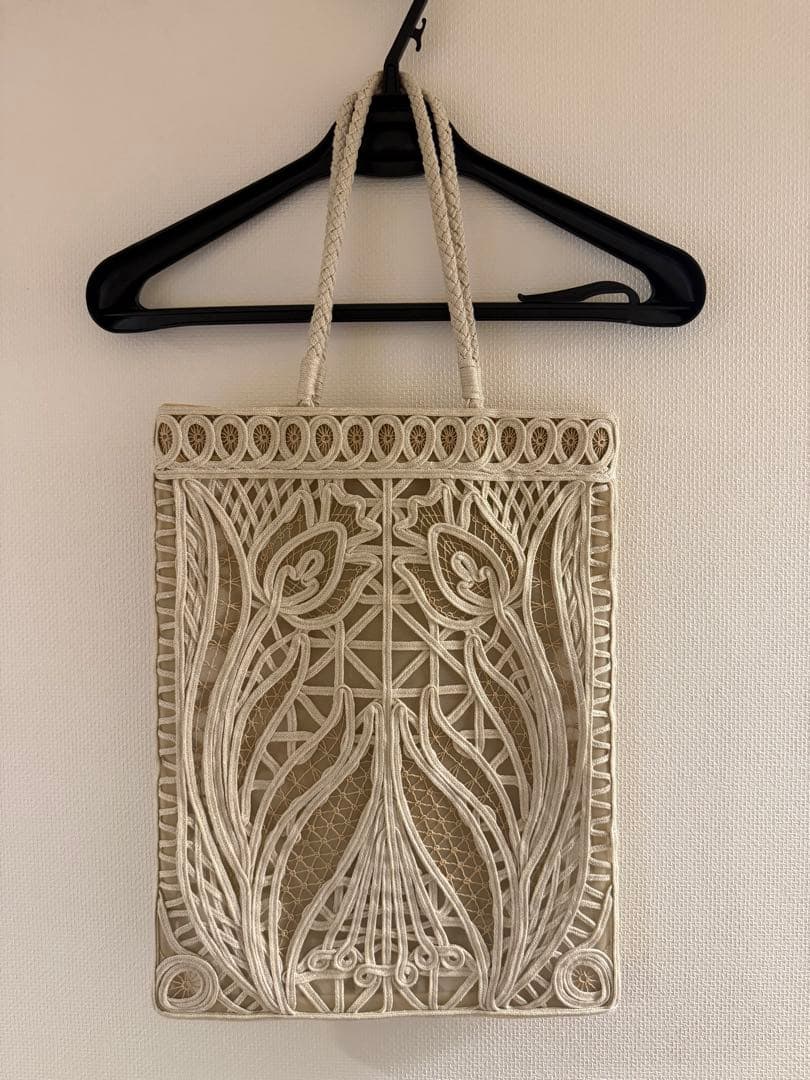 【超美品】mame kurogouchi マメクロゴウチ コード刺繍トートバッグ