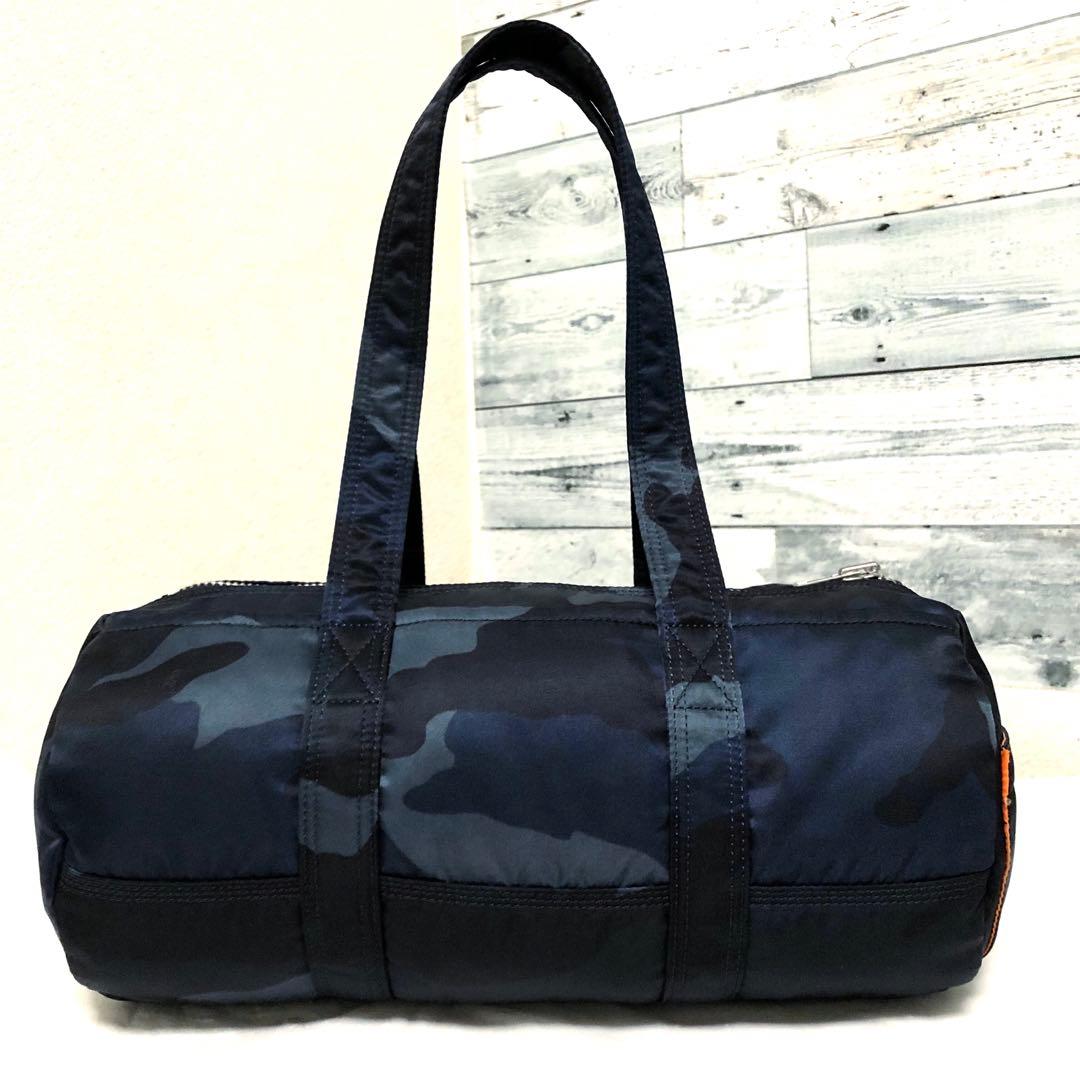 超美品✨希少 ポーター タンカー ミニボストンバッグLカモフラ 迷彩 ネイビー