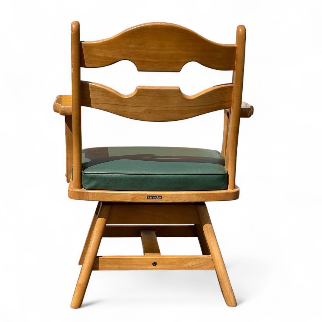 Karimoku カリモク ダイニングチェア RUSTIC 回転椅子 肘掛け付き