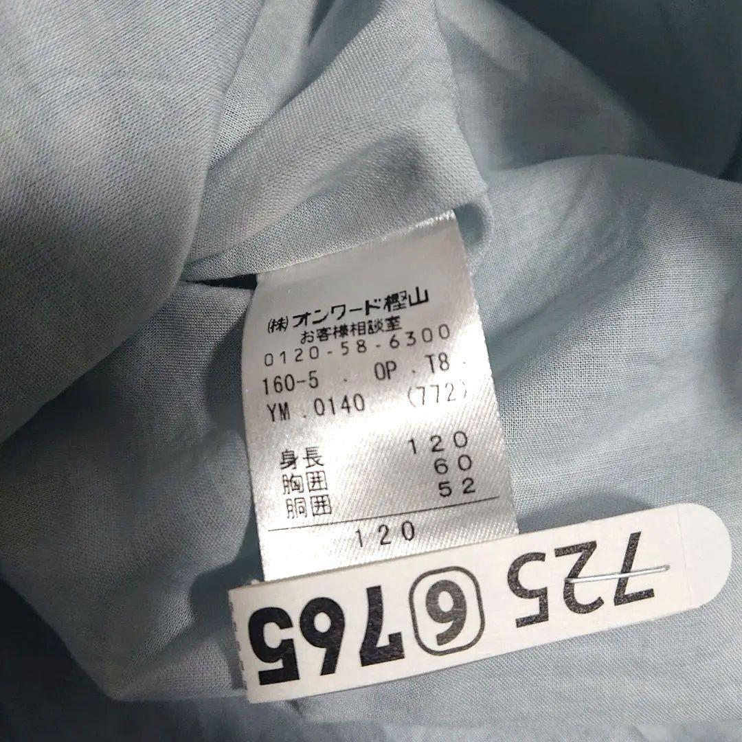 トッカバンビーニ110長袖ブラウス&120フラワーレースワンピースドレス　水色