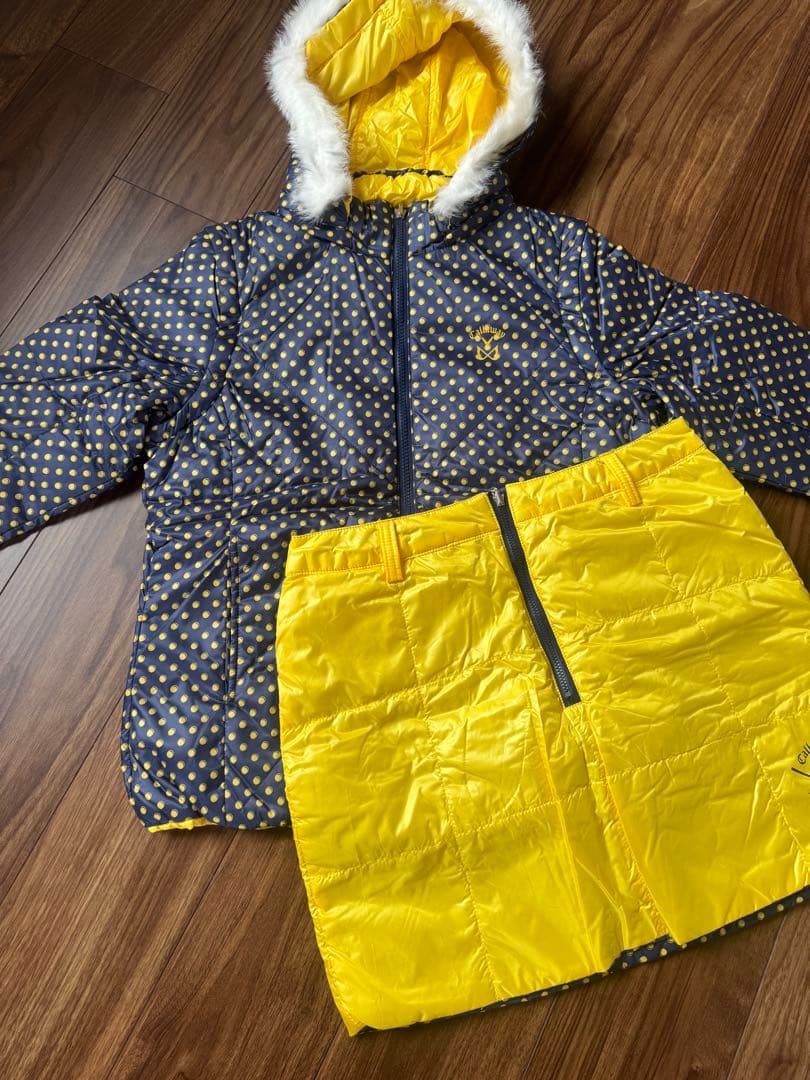 キャンベル 中綿ジャケット＆スカート セットアップ フード付 リバーシブル