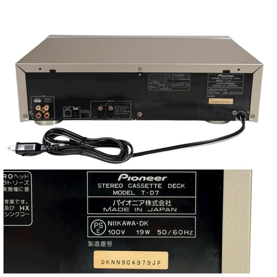 優良美品・録音動作確認済◆パイオニア 3ヘッドシングルカセットデッキ T-D7