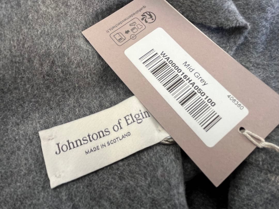 新品タグ付き ジョンストンズオブエルガン カシミヤストールマフラー