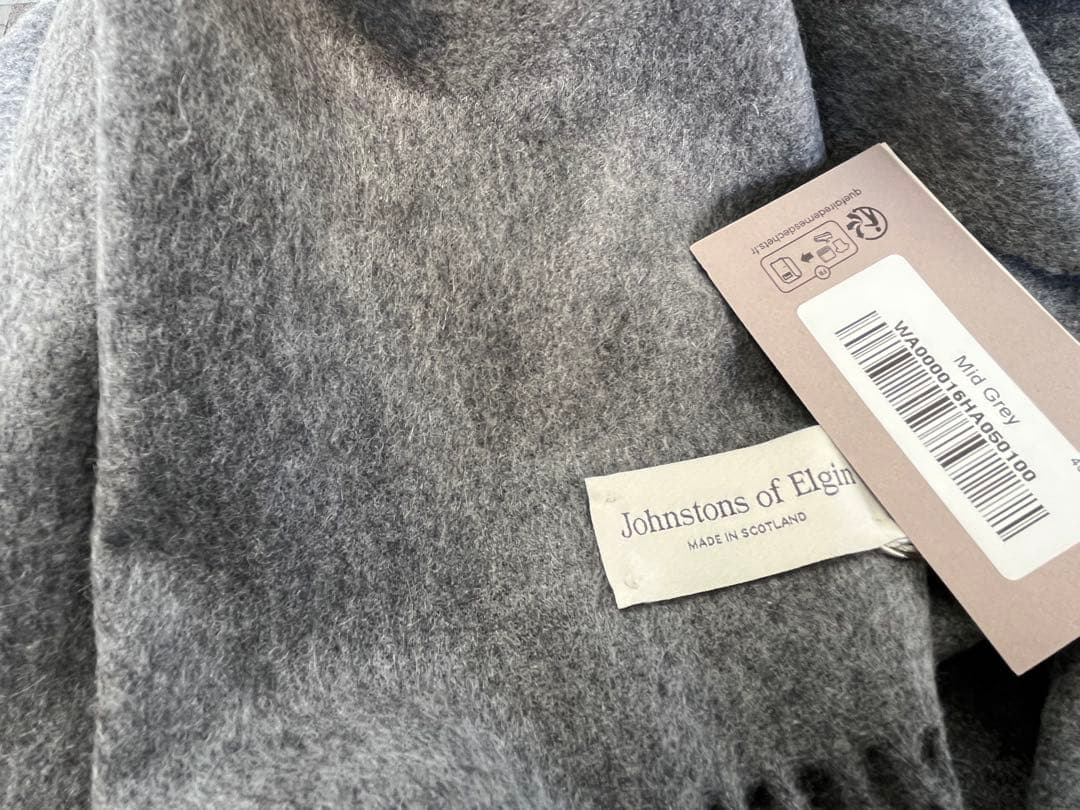 新品タグ付き ジョンストンズオブエルガン カシミヤストールマフラー