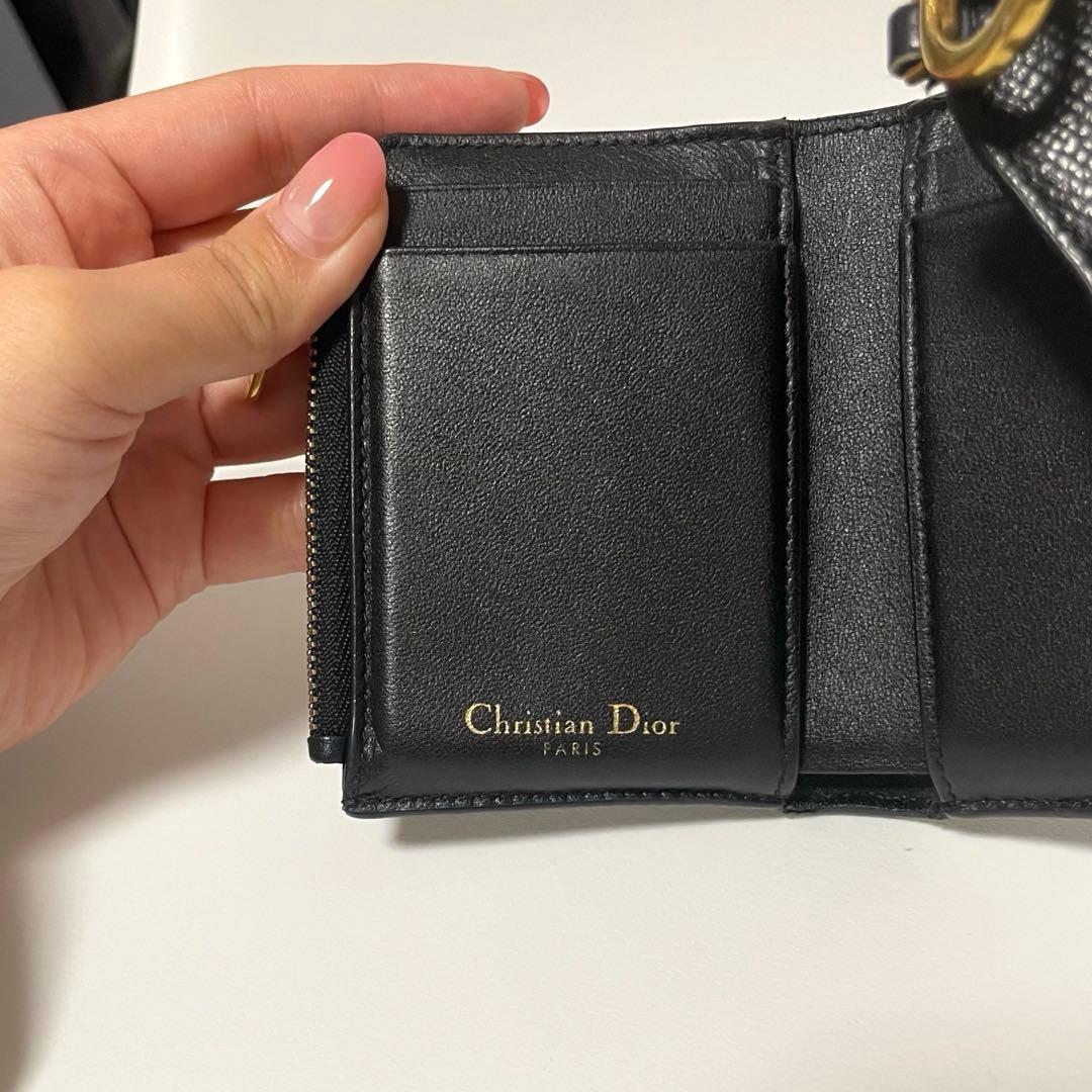ディオール DIOR Saddle Lotus ウォレット　ブラック
