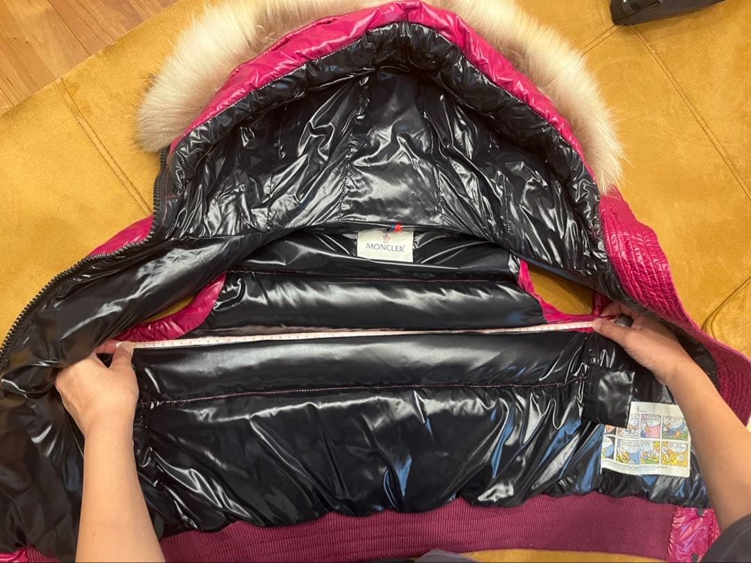 MONCLER フード付きダウンベスト パープル