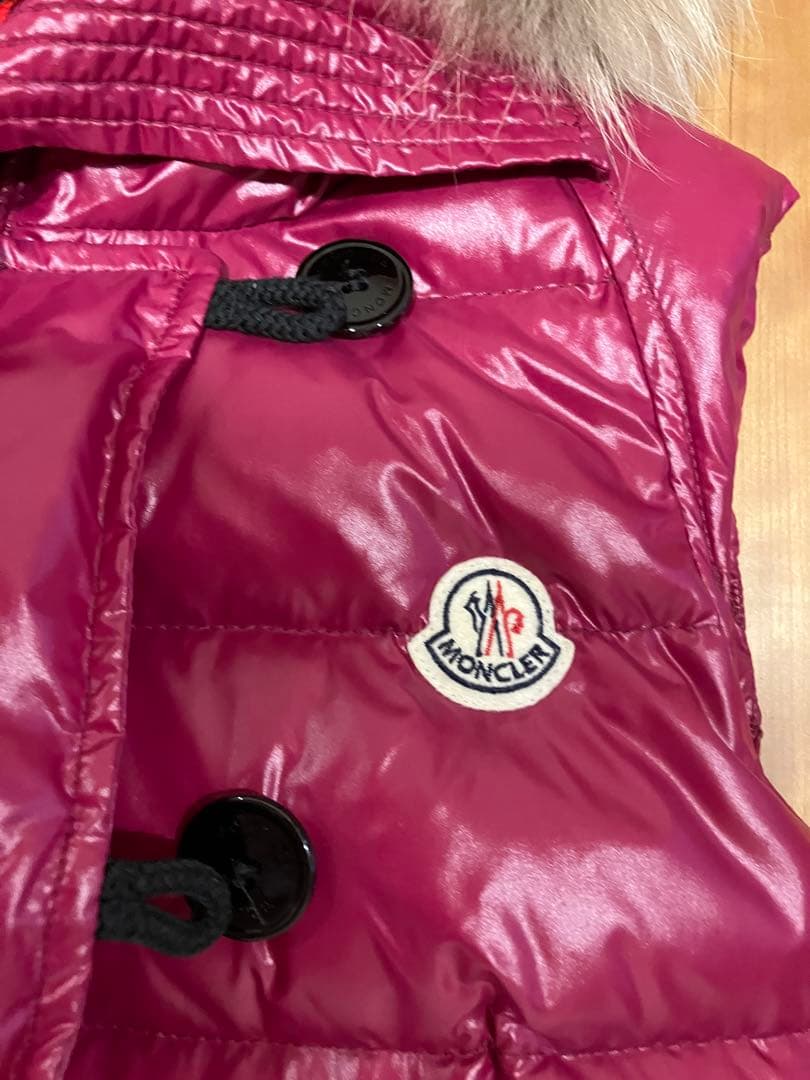 MONCLER フード付きダウンベスト パープル