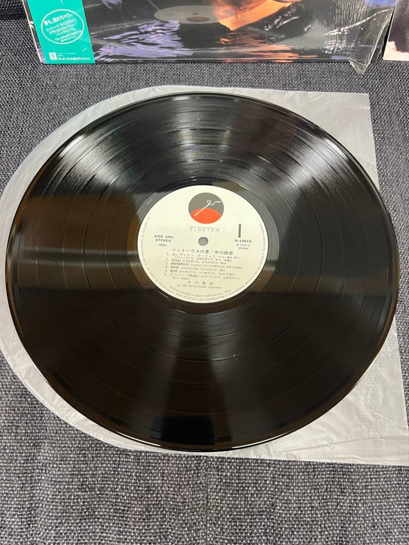 中川勝彦 ペントハウスの夏 LP 邦楽1985年 帯付 ハガキ付 美盤