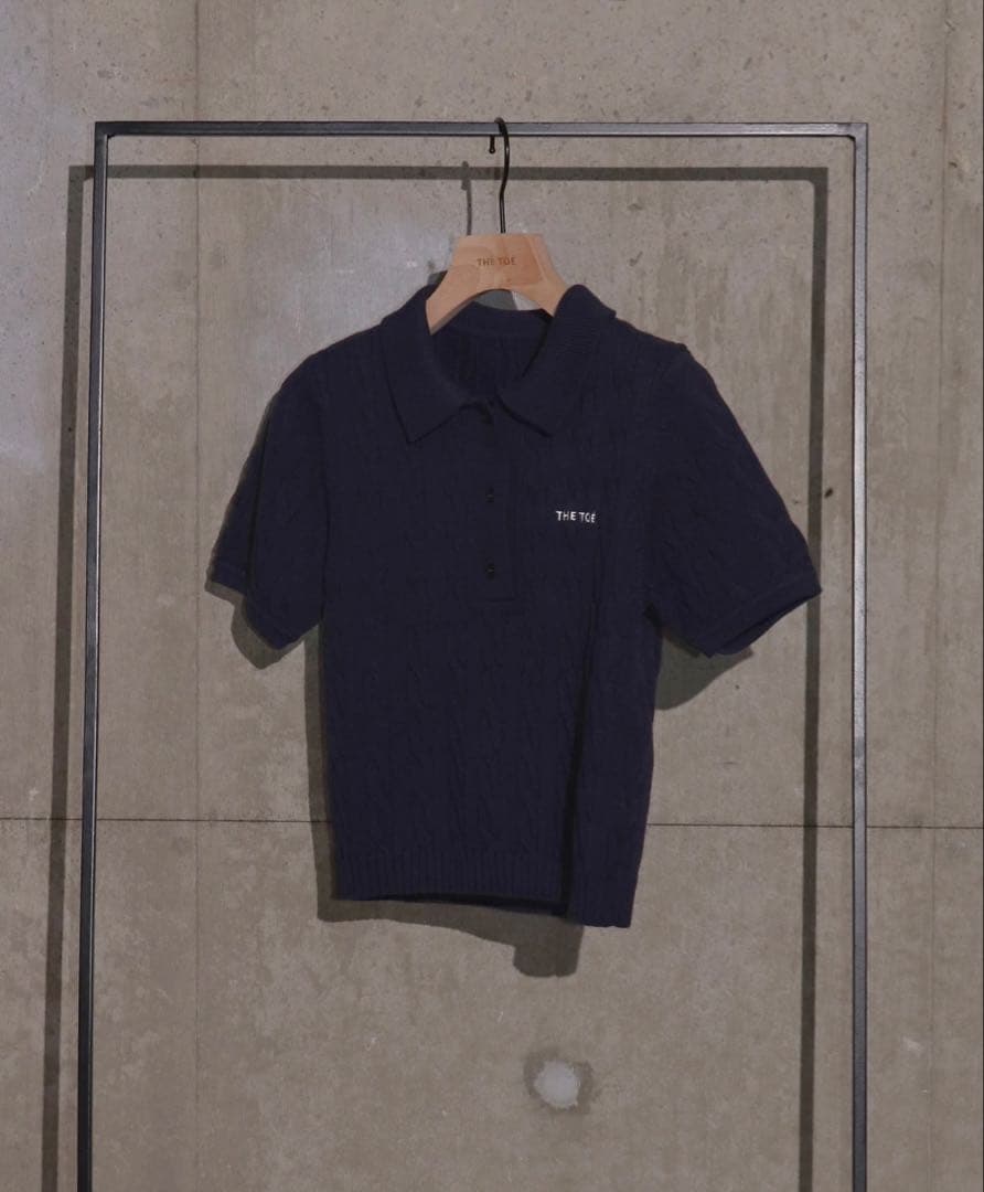 【完売品】【新品未使用タグ付き】the toe ネイビー ポロシャツ S