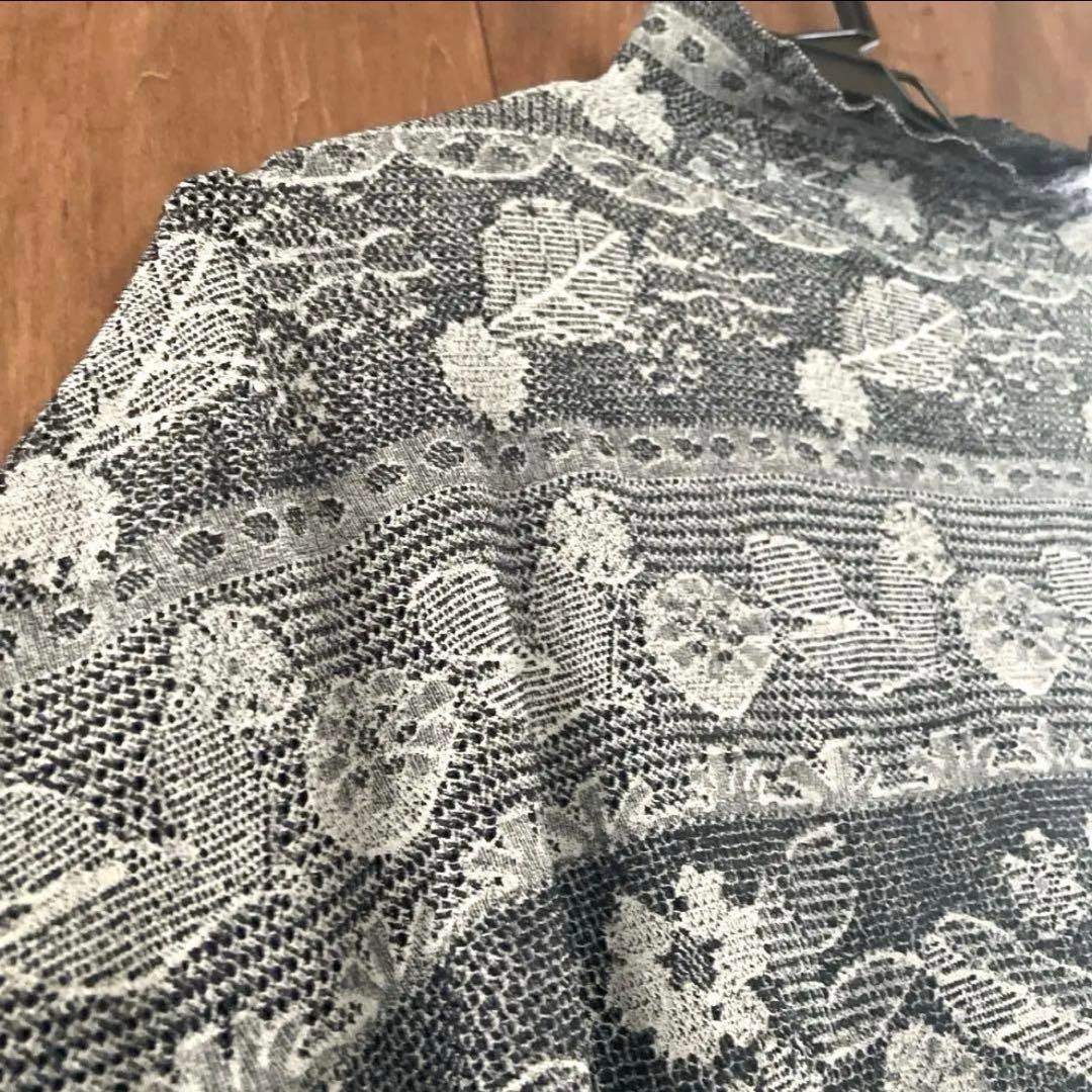 M.&KYOKO エムアンドキョウコ　トップス ハイネック　グレー系　春秋