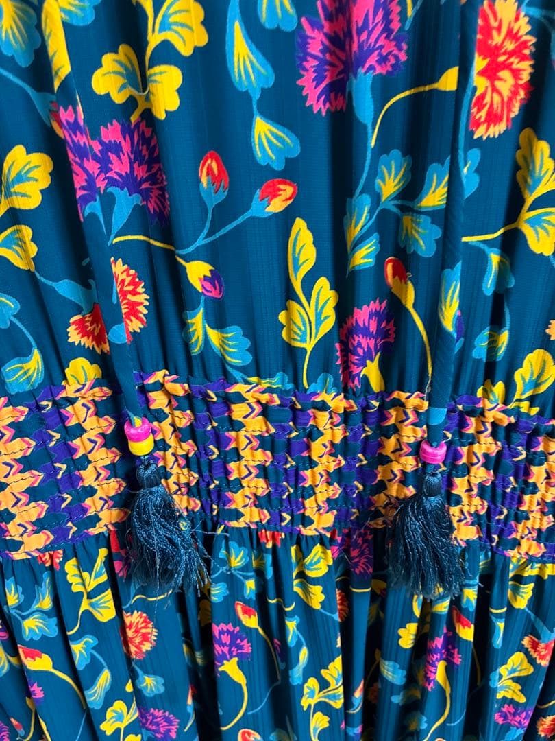 Diane Freis ダイアンフレイス　グリーン花柄ワンピース