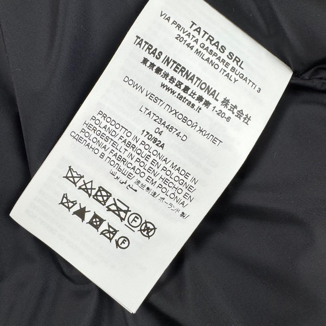 タトラス 23AW ダウンベスト ザラガ リアルファー 3way 黒 XL