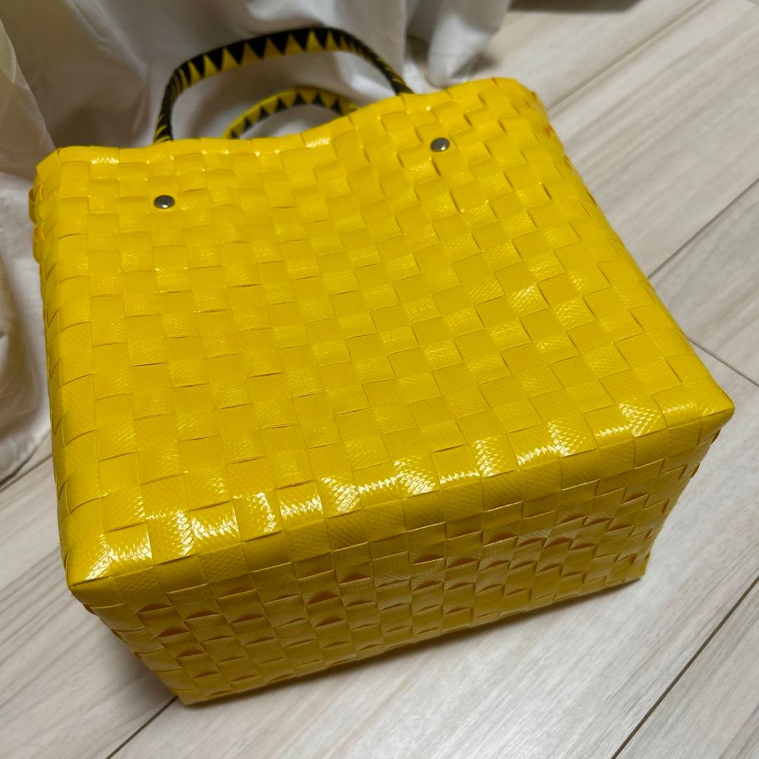 MARNI イエロー 猫ネコモチーフ かごバッグ