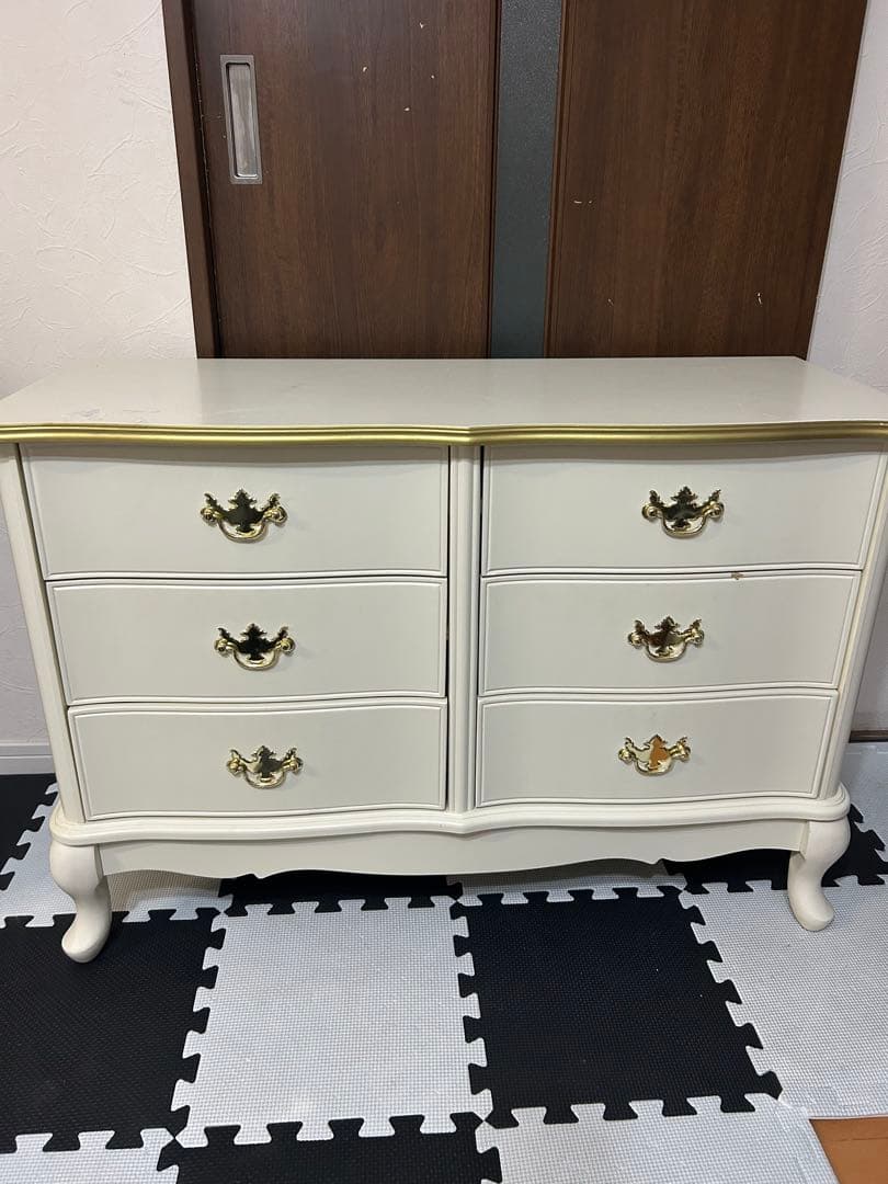 猫足キャビネット　サイドボード　チェスト　アンティーク　ヴィンテージ　姫家具