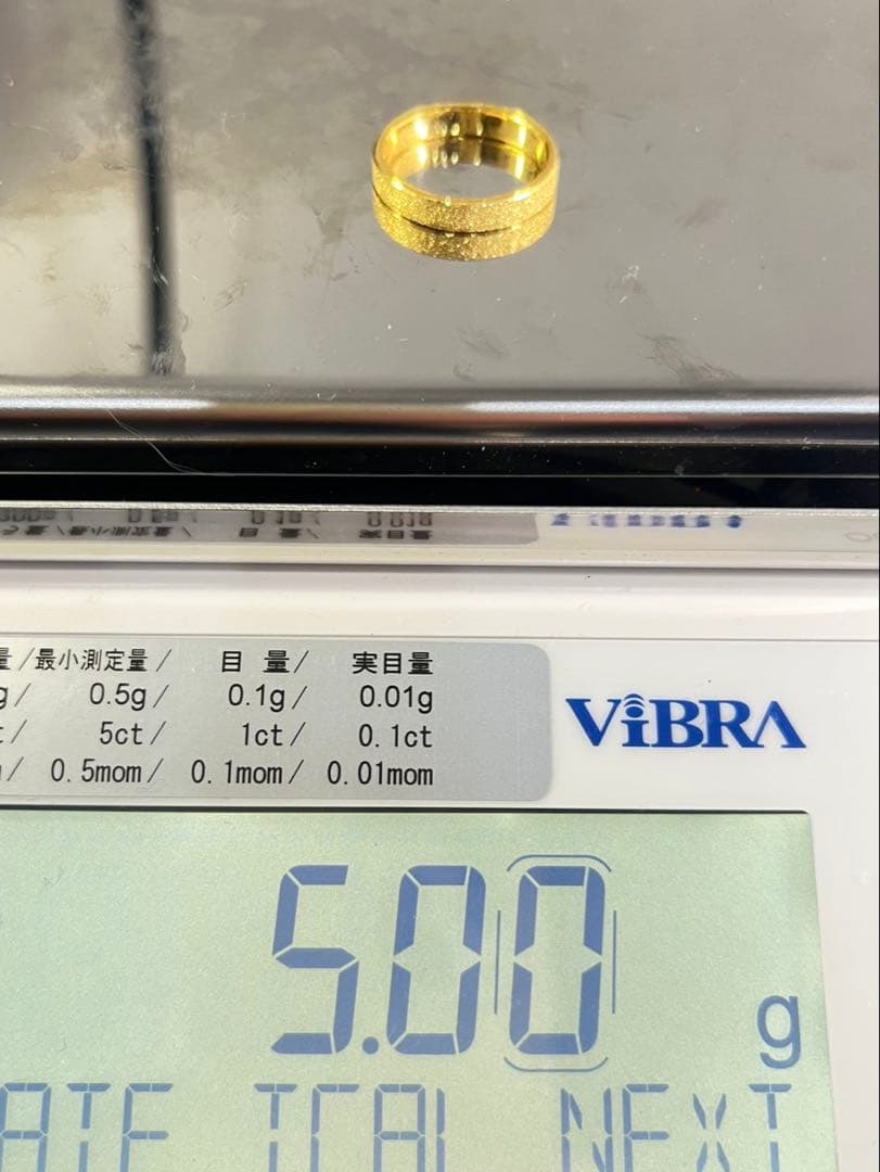 まりK24 純金平打ちグロスリング 5.0g刻印あり ハンドメイド