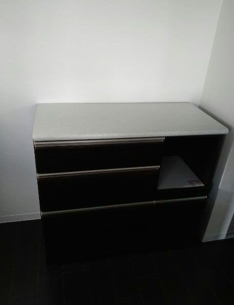 【専用】ニトリ キッチンカウンター ダークブラウン キッチン収納 引き出し付き