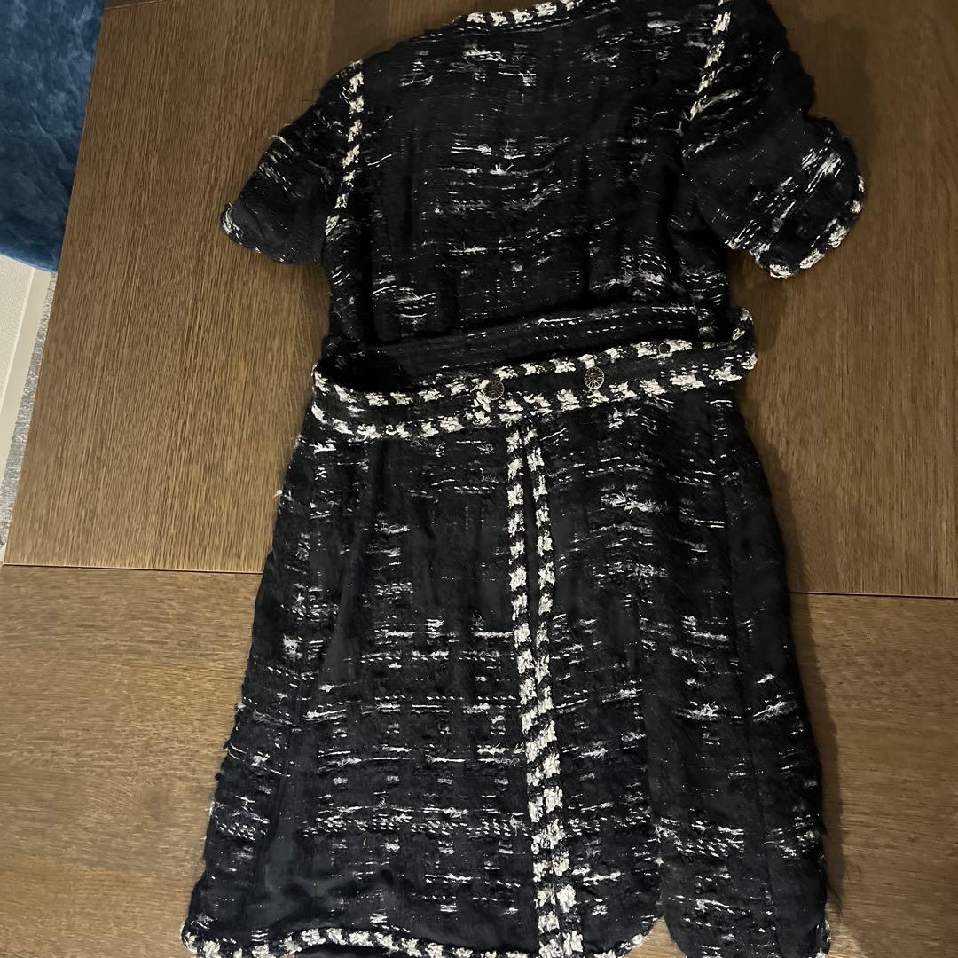CHANEL ノーカラージャケット サイズ42