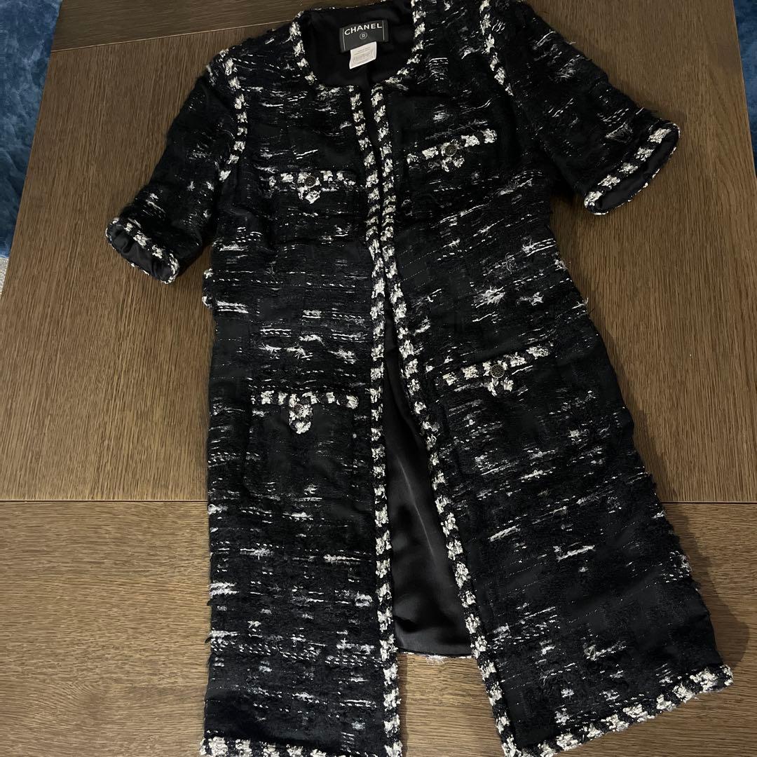 CHANEL ノーカラージャケット サイズ42