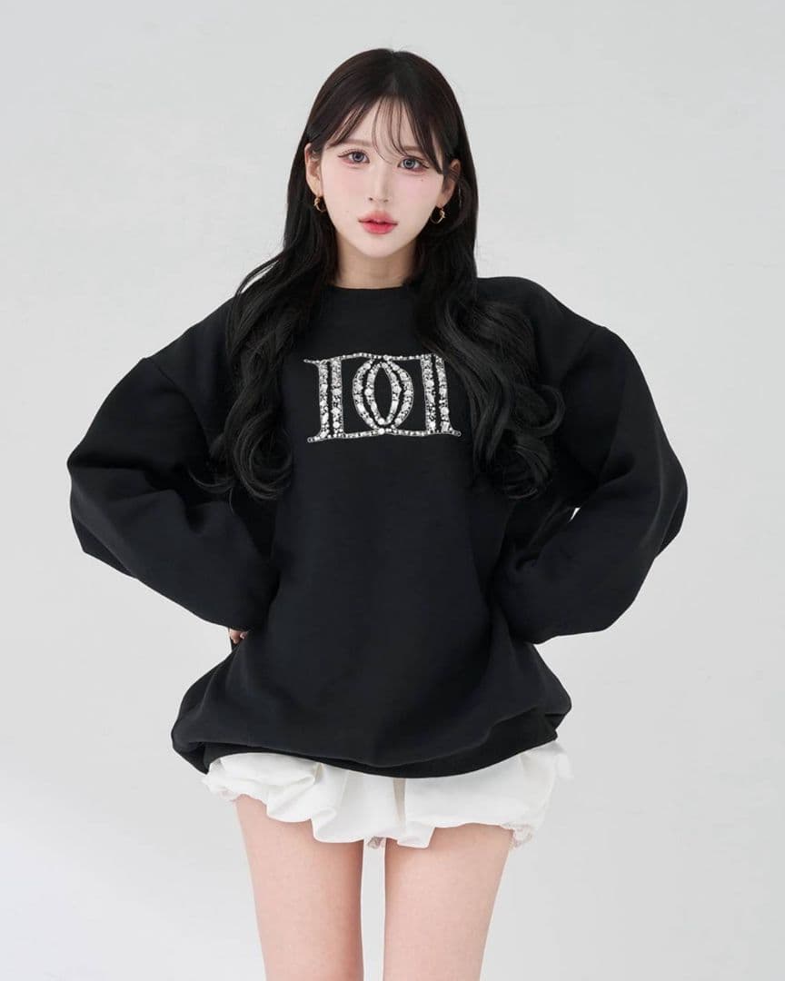 ダーリッチ DDロゴビジュースウェットプルオーバー ブラック