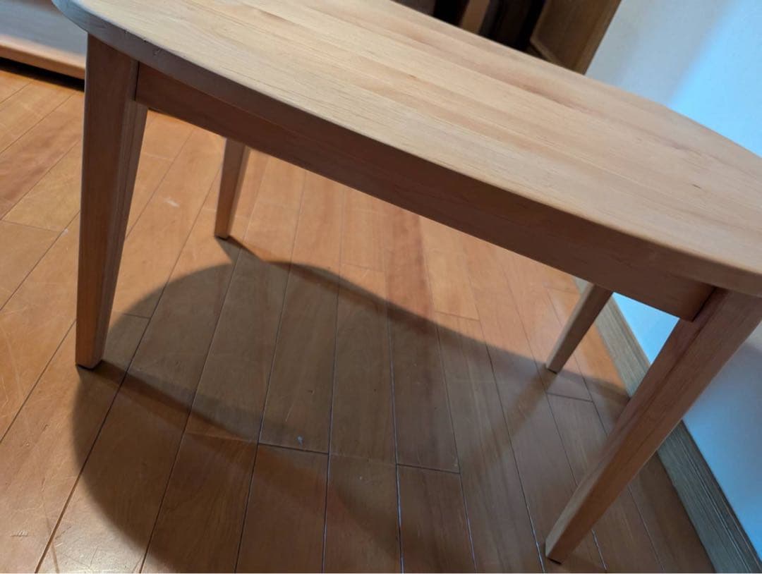 ■送料込■ベルメゾン 天然木アルダー材 コンパクトローテーブル センター机