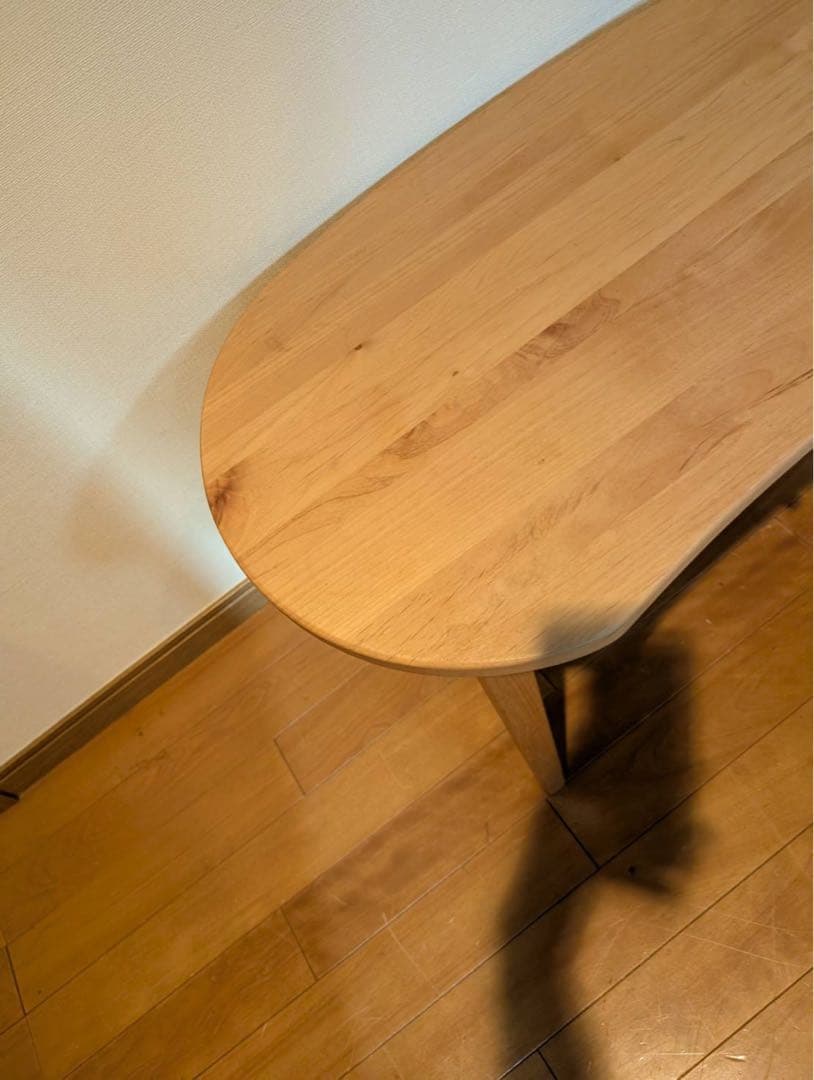 ■送料込■ベルメゾン 天然木アルダー材 コンパクトローテーブル センター机