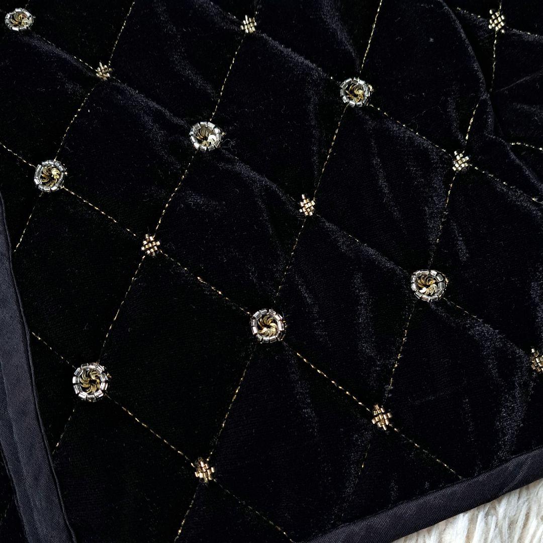 新品タグ付き 定価4.9万 24AW サラマリカ ベロア ビジュー ロングベスト