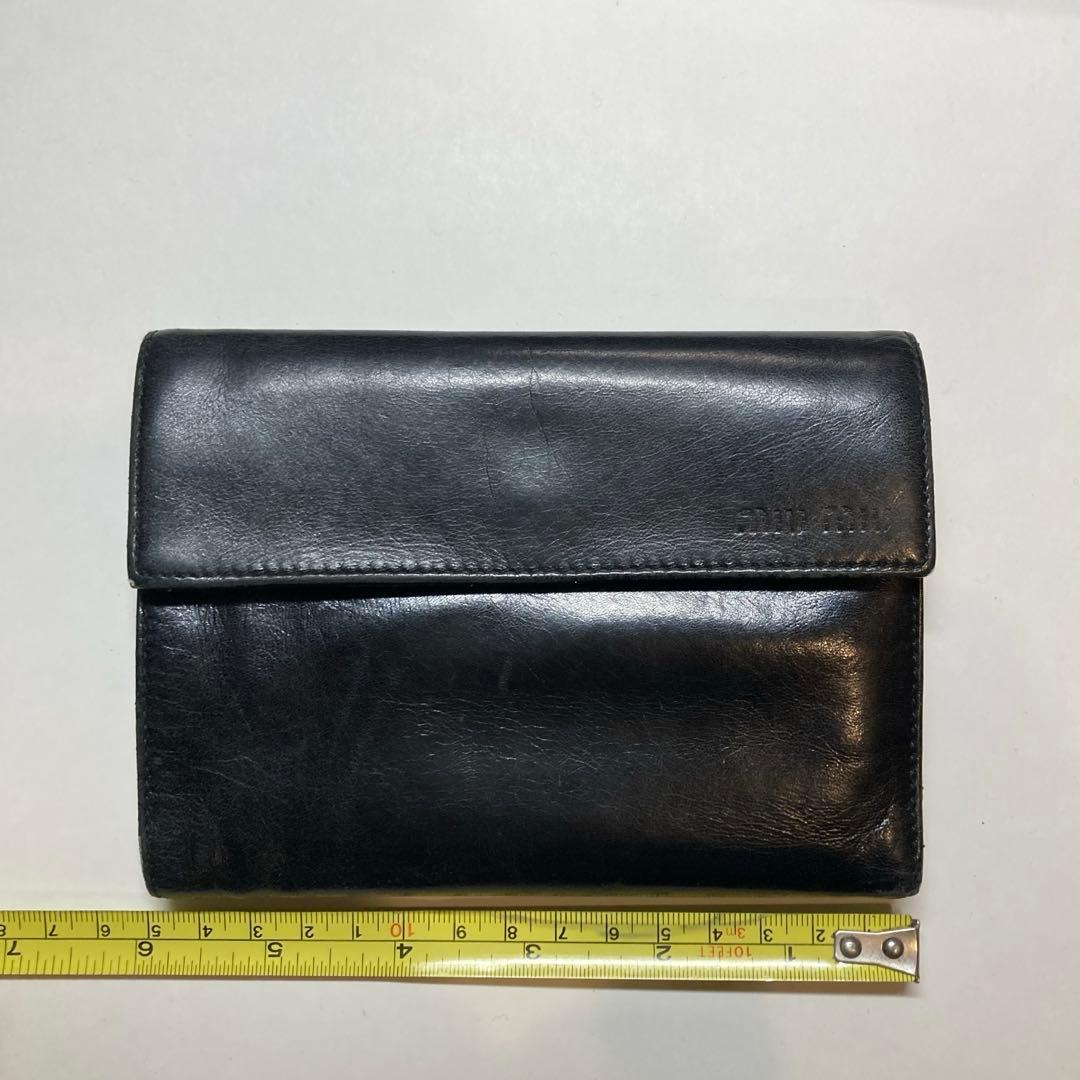 小物 00s miumiu black wallet