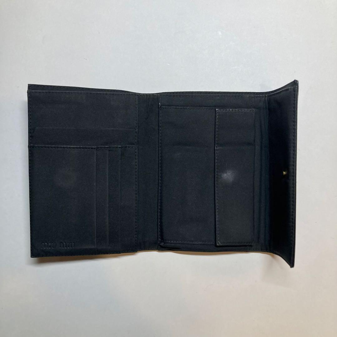 小物 00s miumiu black wallet