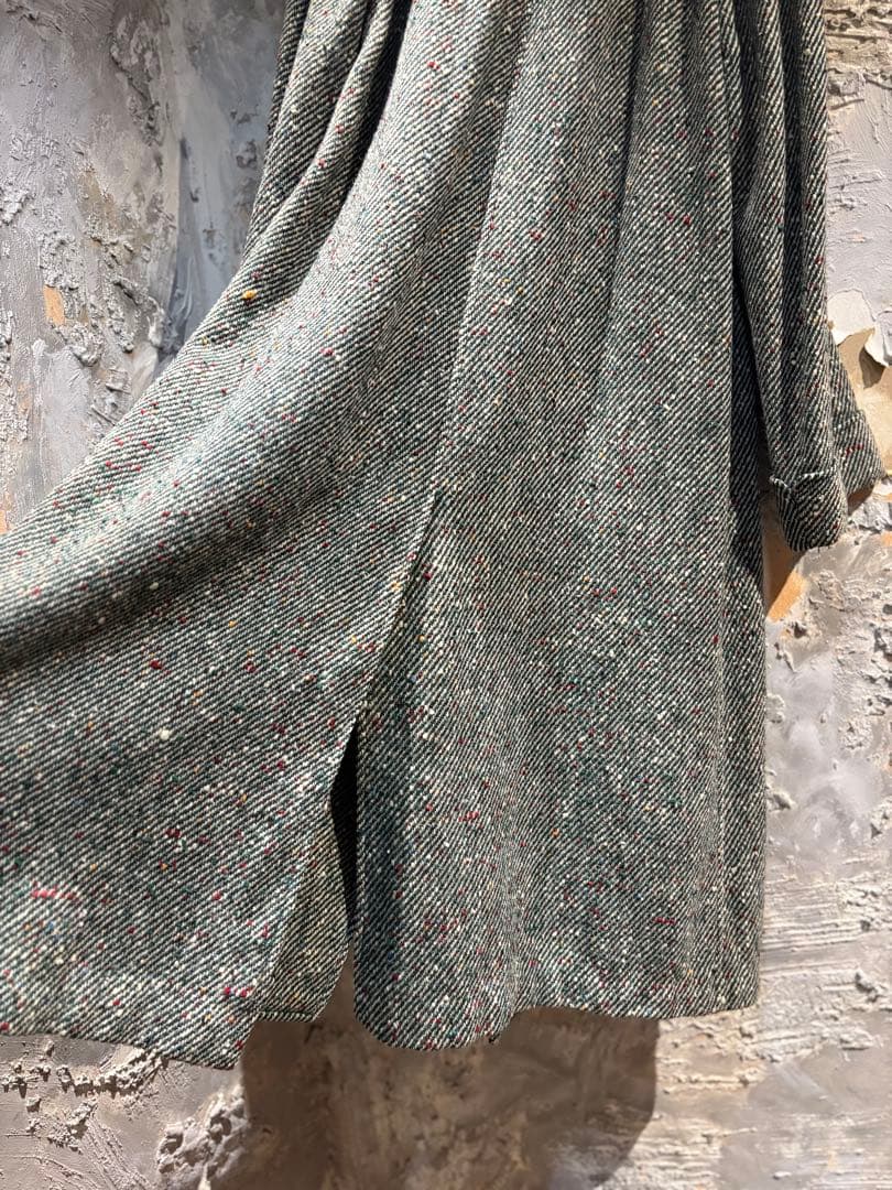 60s ビンテージ　ウール　ツイード　コート　メンズ　レディース