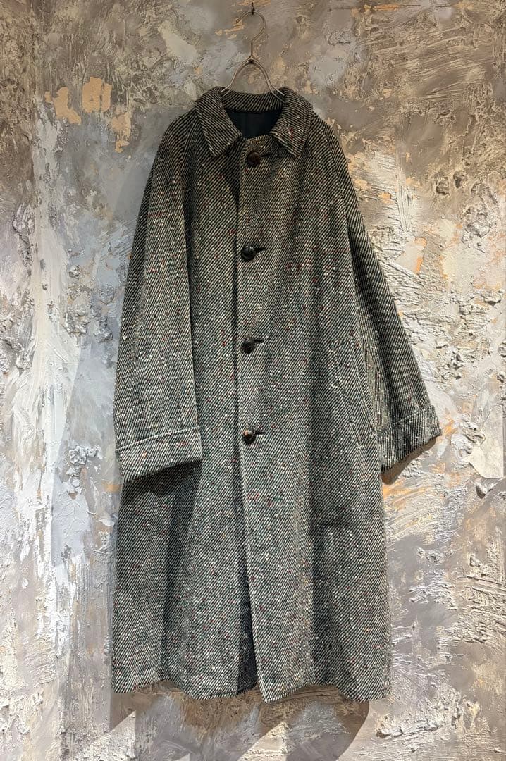 60s ビンテージ　ウール　ツイード　コート　メンズ　レディース