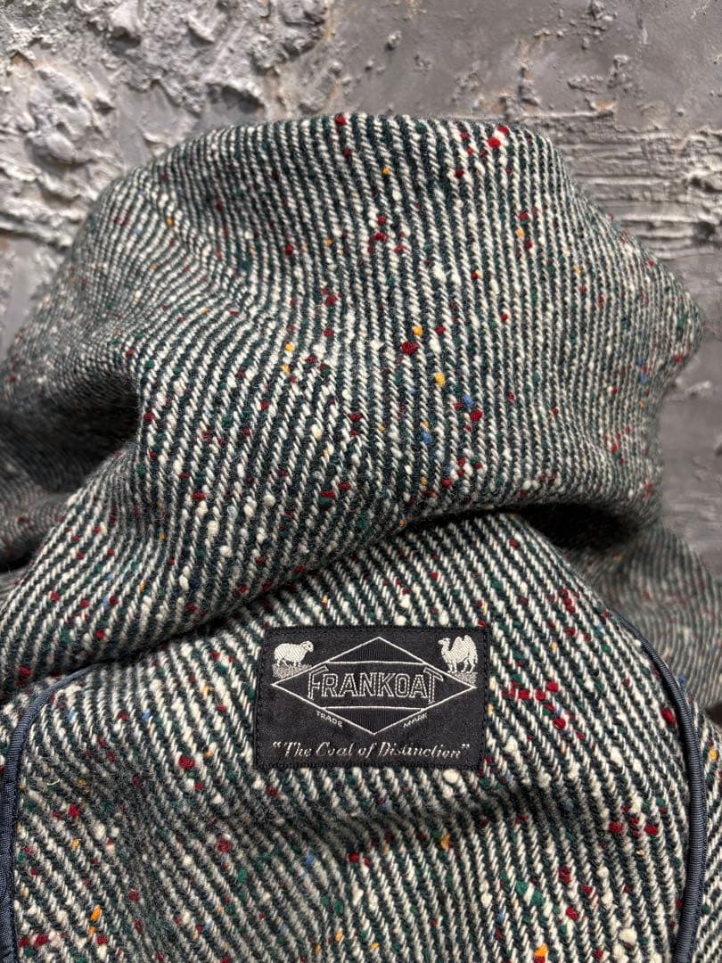 60s ビンテージ　ウール　ツイード　コート　メンズ　レディース