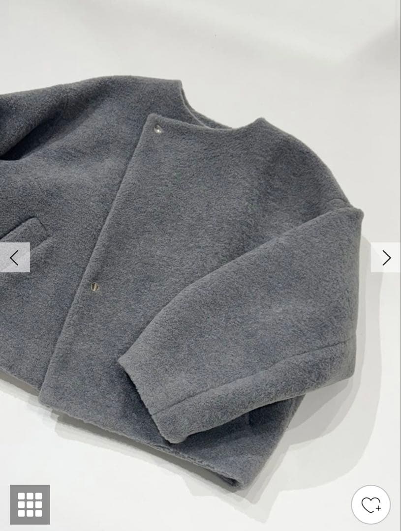 ラグナムーン ボアブルゾン グレー