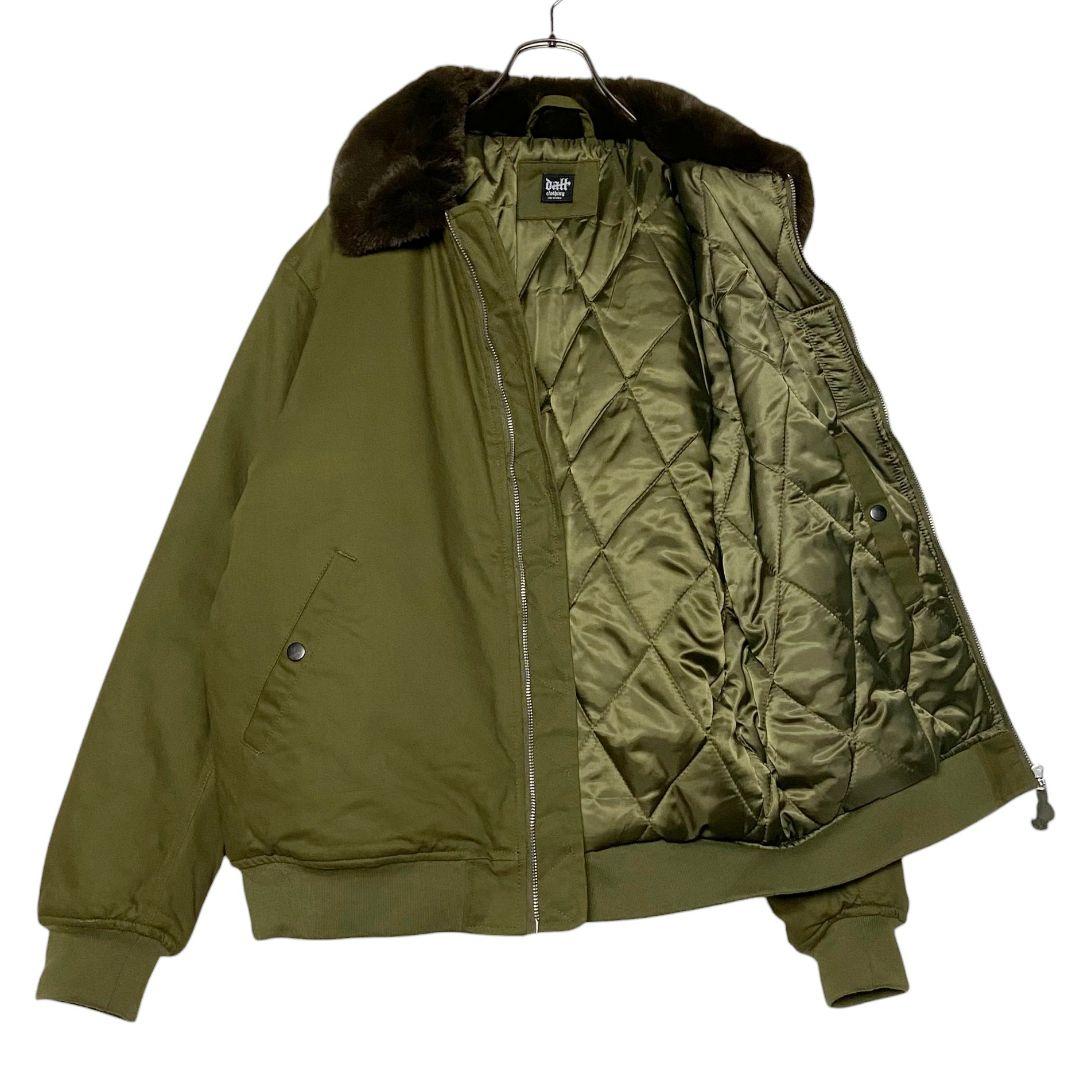 希少 DALL ボンバーフライトジャケット カーキ L 襟ボア肉厚ブルゾン完売品