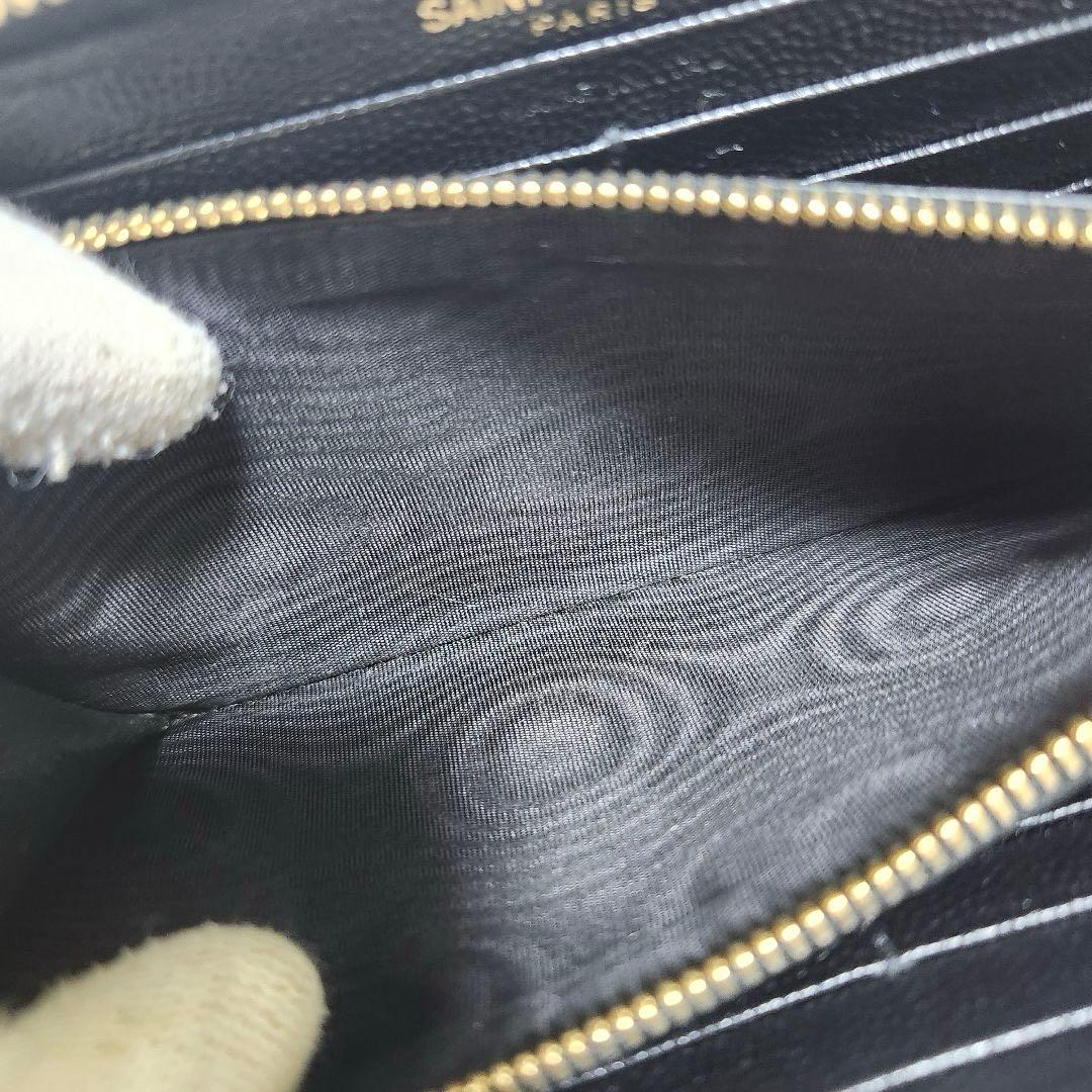 ✨極美品✨サンローラン　長財布　ラウンドファスナー カサンドラ　ブラック　黒