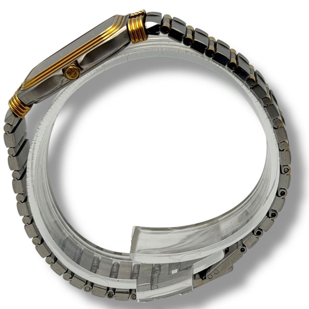 稼働 ディオール 腕時計 スクエア レディース クォーツ コンビ 黒文字盤